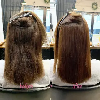 セミロング 縮毛矯正&髪質改善 MAILHAIRのヘアスタイル