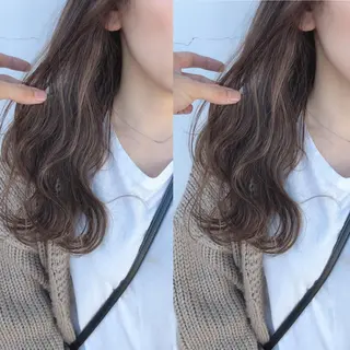 セミロング カラー 具志 正太のヘアスタイル