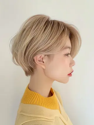 ショート カラー 心斎橋 女性 スタイリスト  大阪のヘアスタイル