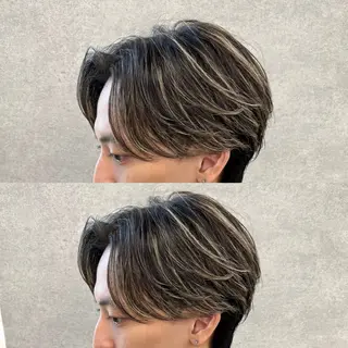 ショート カラー パーマ ヘアアレンジ メンズ キッズ 🔥メンズパーマ🔥 菅原楓のヘアスタイル