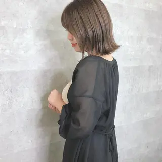 ミディアム カラー 髪質改善 中川 翔のヘアスタイル