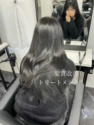 ロング カラー エクステ🩵ブリーチ 韓国ヘア🩵KAEのヘアスタイル