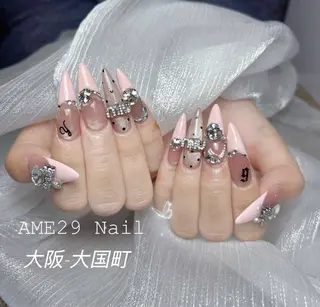 ロング AME29 Nail ネイルサロンのネイルデザイン