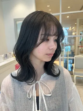 セミロング 小顔レイヤー/ 透明感カラー/増田のヘアスタイル