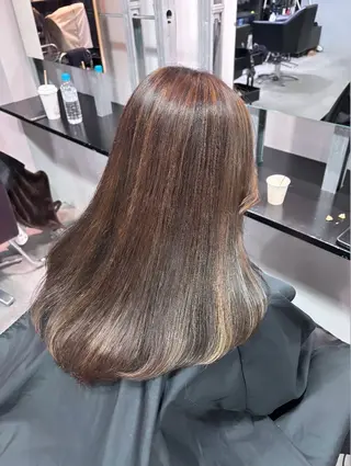 ロング カラー こまつ まりやのヘアスタイル