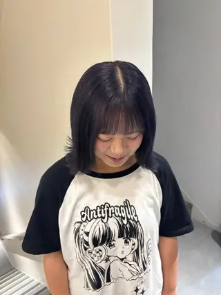 ミディアム カラー 上條響子/伏見/ 透明感カラーのヘアスタイル