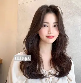 セミロング 髪質改善/shuki 韓国/代表取締役のヘアスタイル
