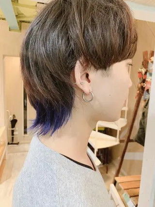 ミディアム カラー パーマ ヘアアレンジ nico  原宿所属・nico【代表】 市川　拓也のヘアスタイル