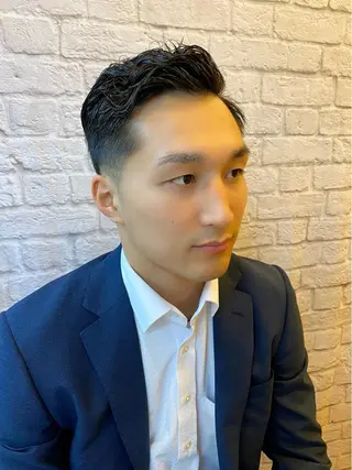 ミディアム パーマ ヘアアレンジ メンズ 【メンズカット】 黒田美穂のヘアスタイル