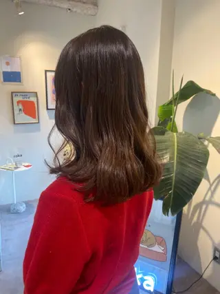 セミロング カラー 当日予約大歓迎💗 依田瑞希のヘアスタイル