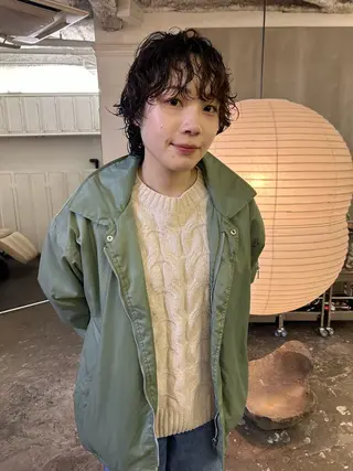 ショート パーマ CACHE'所属・中谷 友莉花のヘアスタイル