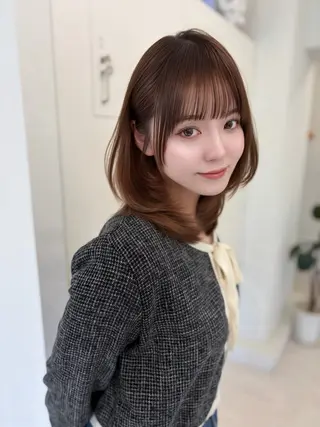 ミディアム カラー ヘアアレンジ canoe　松江所属・似合わせレイヤー♡ 顔周り♡minamiのヘアスタイル