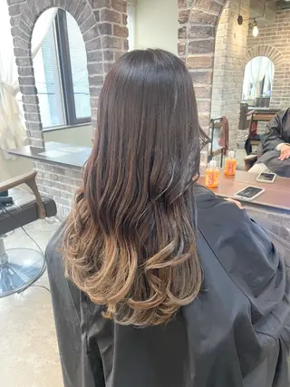 ロング カラー ACROあべの店所属・艶カラー/インナー /グラデ/大西小百合のヘアスタイル