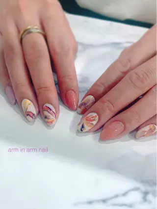 ネイル arm in arm ︎✿Yamamotoのマツエク・マツパデザイン