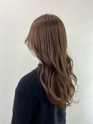 セミロング カラー パーマ 新宿/小顔レイヤー/ 顔まわり/西慶太朗のヘアスタイル