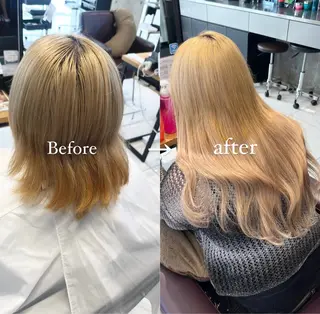 ロング りおな/エクステ /ミルクティーカラーのヘアスタイル