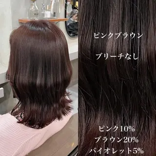 ミディアム カラー RIYA❤︎ Aujuaソムリエのヘアスタイル