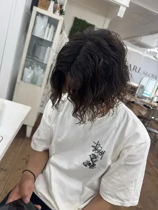 ミディアム パーマ メンズ メンズ特化サロン ユウヘイのヘアスタイル