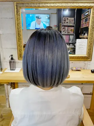 ミディアム カラー 【韓国レイヤー特化 ハッシュカット】のヘアスタイル