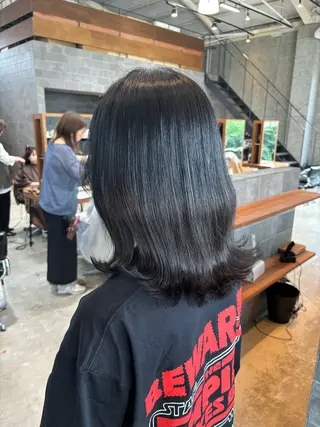 ミディアム カラー パーマ ヘアアレンジ 押切 響　のヘアスタイル