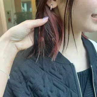 ミディアム カラー 池田理紗/メンズ カット/切りっぱなしのヘアスタイル