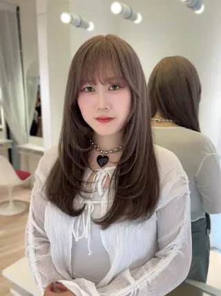 ロング カラー ParveMix 岡本えりかのヘアスタイル