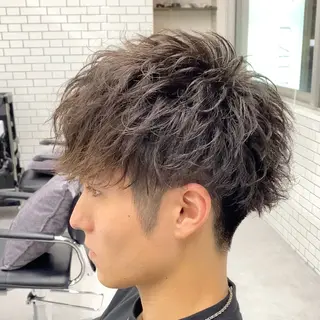 ショート パーマ メンズ 心斎橋メンズパーマ/ シャドウ/山下拓実のヘアスタイル