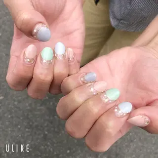 ロング カラー ヘアアレンジ キッズ ネイル マツエク・マツパ 福田 加奈のネイルデザイン