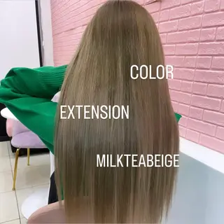 ロング カラー エクステ🩵ブリーチ 韓国ヘア🩵KAEのヘアスタイル