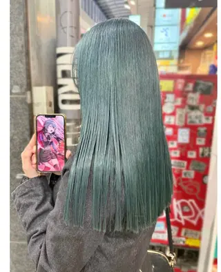 ミディアム カラー GARU-ガル-所属・TSUNO🦖 派手髪/オタク美容師のヘアスタイル