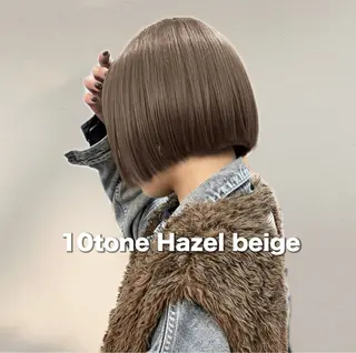 ロング カラー ヘーゼルベージュ/ 赤み消し/はるのヘアスタイル