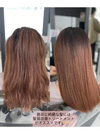 ミディアム YASU🍎CUT 赤系カラー/ヘアケアのヘアスタイル