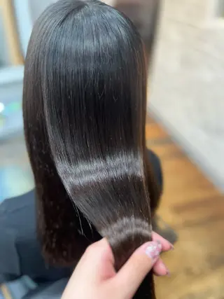 セミロング 【💖ブリーチ/ 縮毛矯正】あおい🌷のヘアスタイル