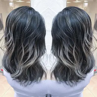 ミディアム カラー AMI Hair  supply所属・髪質改善カラー 韓国風レイヤーのヘアスタイル