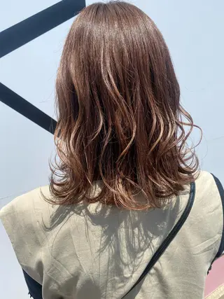 セミロング カラー 💘韓国カラー💘 クルミのヘアスタイル
