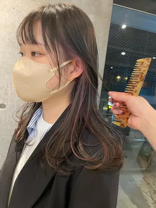 セミロング カラー ヘアアレンジ GO TODAY  シェアサロン札幌店所属・kana .のヘアスタイル