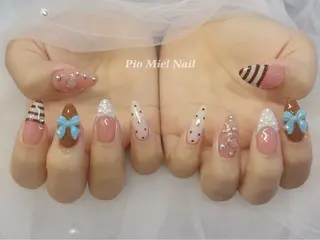 ネイル momo 長さだしのネイルデザイン