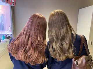 ロング カラー ダブルカラー 韓国ヘアKYONのヘアスタイル