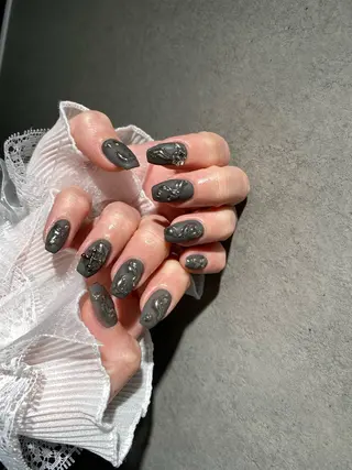 ネイル I-nailロング /ワンホン/キラキラのネイルデザイン