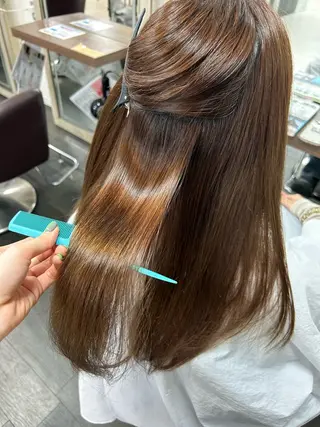ロング ダブルカラー/韓国 ヘア/さわのあかねのヘアスタイル