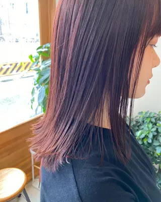 ミディアム カラー パーマ OVER→三軒茶屋 /縮毛矯正・髪質改善のヘアスタイル