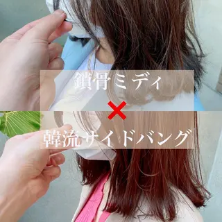 ミディアム VLOW nex the salon所属・韓国風/髪質改善/ ナガヤアキラのヘアスタイル