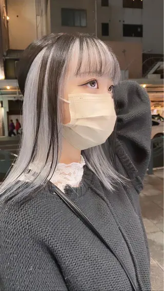 セミロング カラー 🌟ハイトーン/ボブ /RYOJU🌟のヘアスタイル