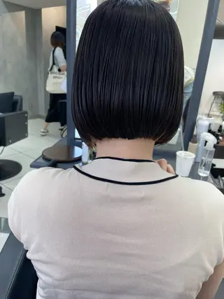 ショート カラー ヘアアレンジ ボブ/透明感ベージュ 🫧クルミ🌟のヘアスタイル