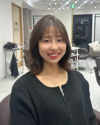 セミロング カラー IS所属・横浜美容室/透明感 カラー/レイヤーのヘアスタイル