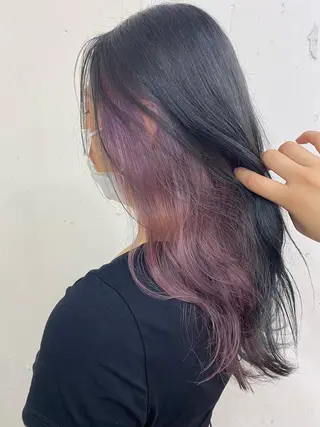 セミロング ダブルカラー🌈 miinaのヘアスタイル
