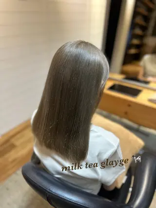 セミロング カラー ブリーチカラー/ 透明感/aika¨̮のヘアスタイル