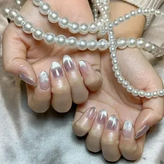 ネイル RAFFINE 月🦋🩵のネイルデザイン