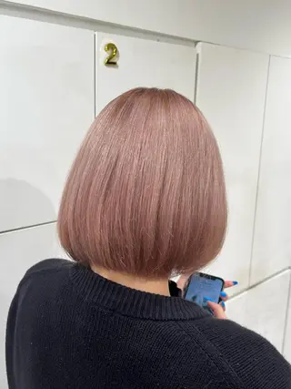 ショート カラー CHAINON所属・🤎HAZUKI🤎 ハイトーン✨のヘアスタイル