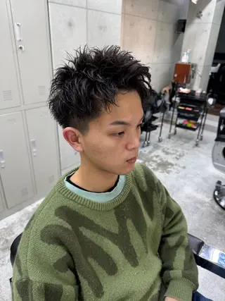 ショート パーマ メンズ CHROM TOKYO A.L.T所属・【メンズ・パーマ】 藪 清正のヘアスタイル